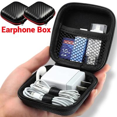 Mini Portable Earphone Case Headphones Bags USB Cable U Disk Storage Carrying Hard Bag for KZ Xiaomi Samsung Wired Headset Box