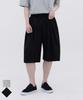 Akeusi 4-Pintuck Wide Maxi Oversized Training Elastic Waist Half Pants Unisex (2 Colors)