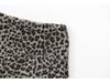 Damen Schickes Langarm-Top & Leopard Minirock Set