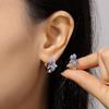 925er Sterlingsilber Blumen- und Pflanzen-Serie Lila Iris Ohrringe Exquisite Hochzeitsfeier Geschenke für Damen Schmuck Mode Geschenke