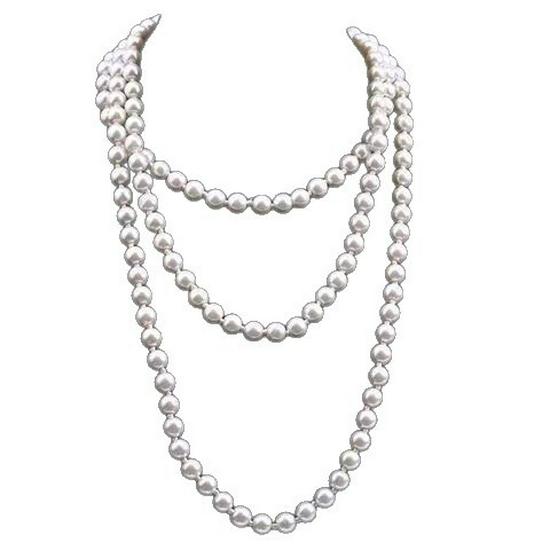 Colier cu perle multistrat pentru femei: Lanț de pulover elegant de toamnă/iarnă