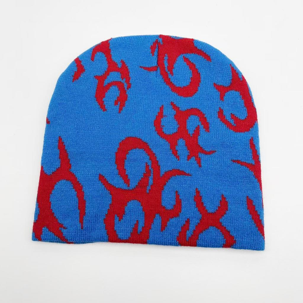 Halloween Series Jacquard Knitted Hat European and American Fashion Skull Portrait Beanie Pullover