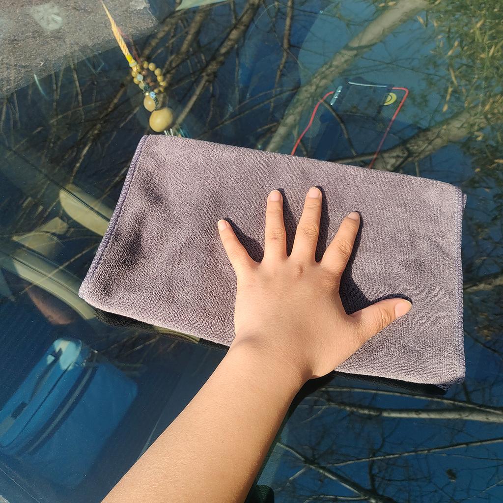 Ultra Fine Fiber Gray Cleaning Cloth Super Absorbent Ultra-Fine Fiber Towel Woven Dirt And Liquid Cleaning Towel Gray Towel Larg