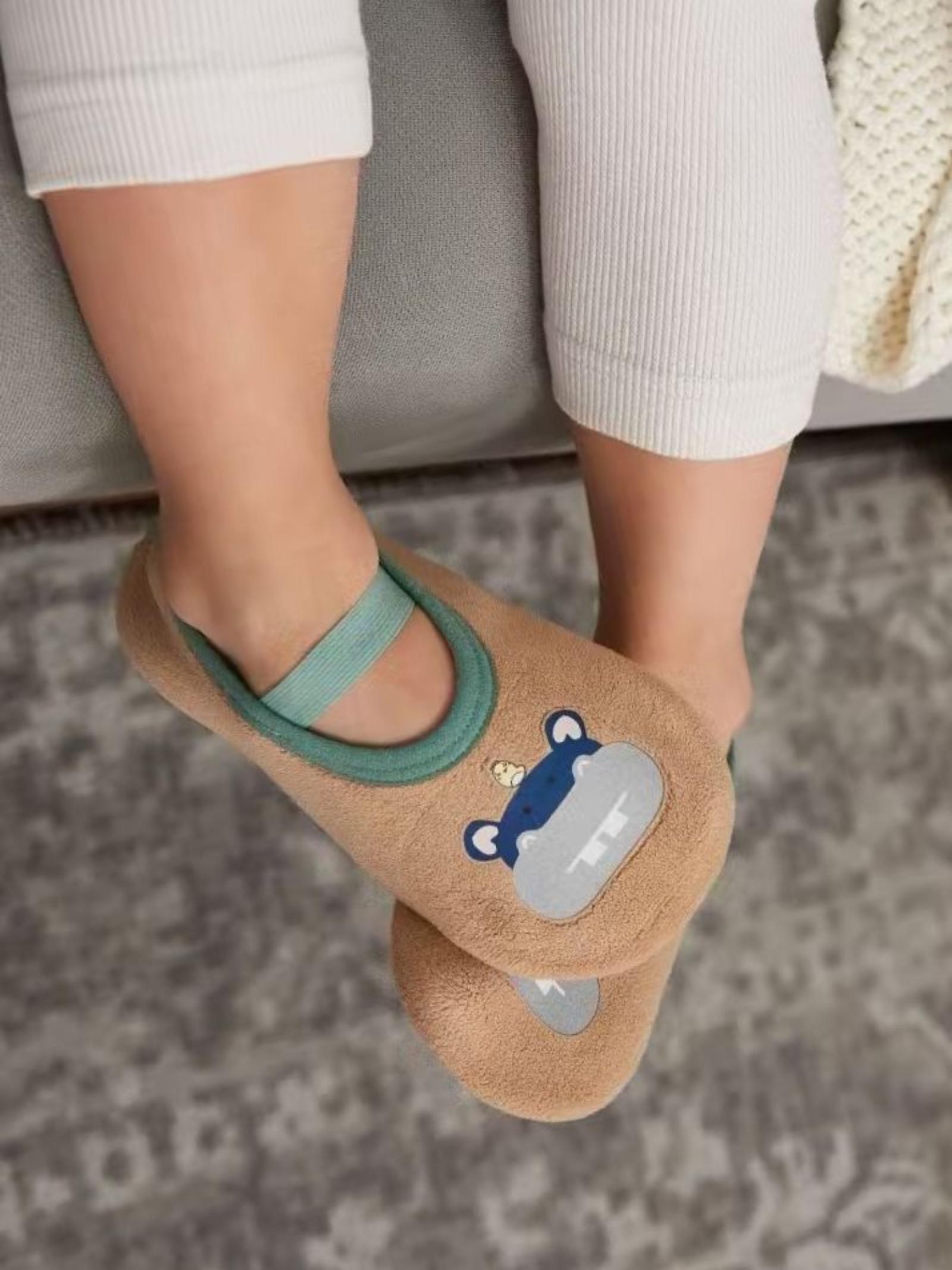 

Children s Floor Socks, Spring, And Winter, Fleece-lined, Thickened, Warm And Non- One Size