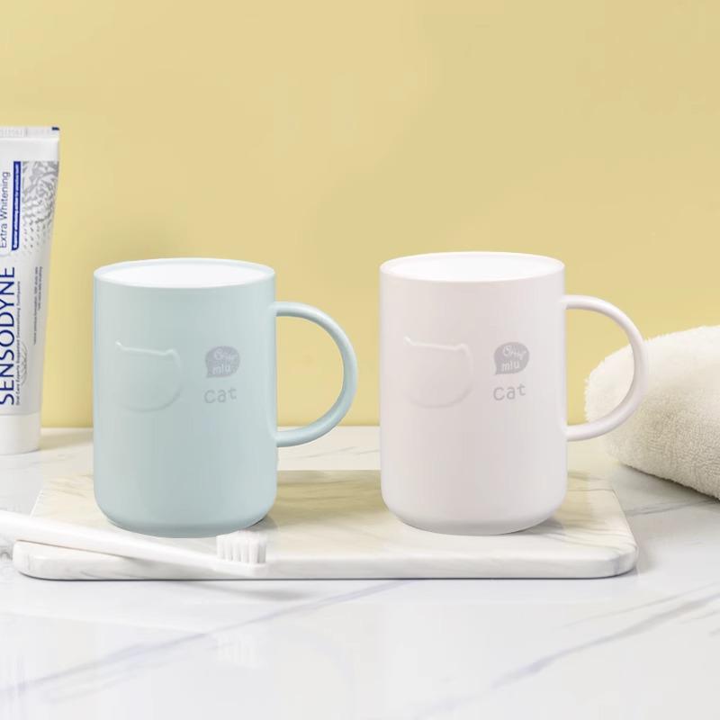 Kreskówkowa para, szczoteczka do zębów i kubek do płukania ust z uchwytem - Pogrubiony, uroczy i trwały