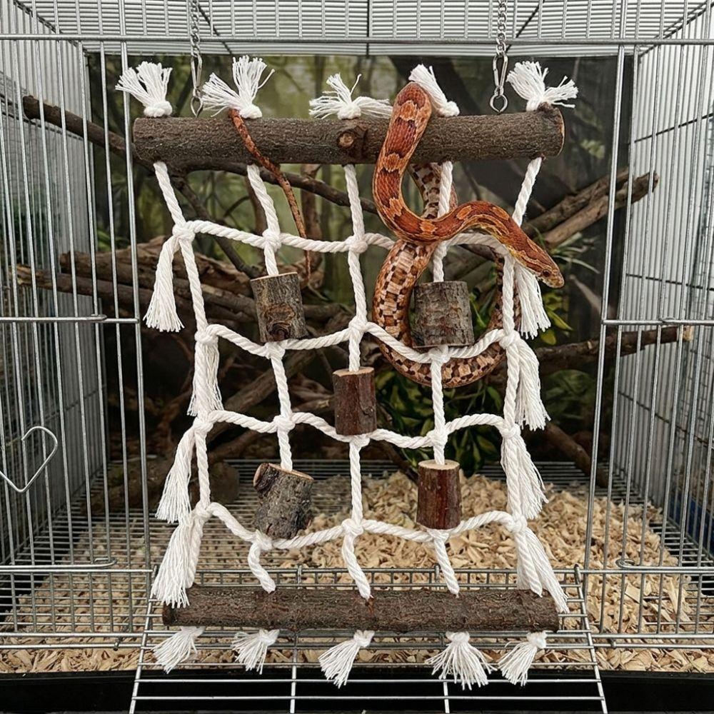 Natural Reptile Weaving Climbing Net Linen-cotton Bird Climbing Frame Climbing Pet Animals