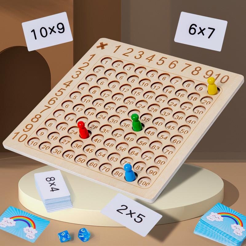 Wooden Multiplication Table For Kids Early Education Educational Toy For Elementary Students