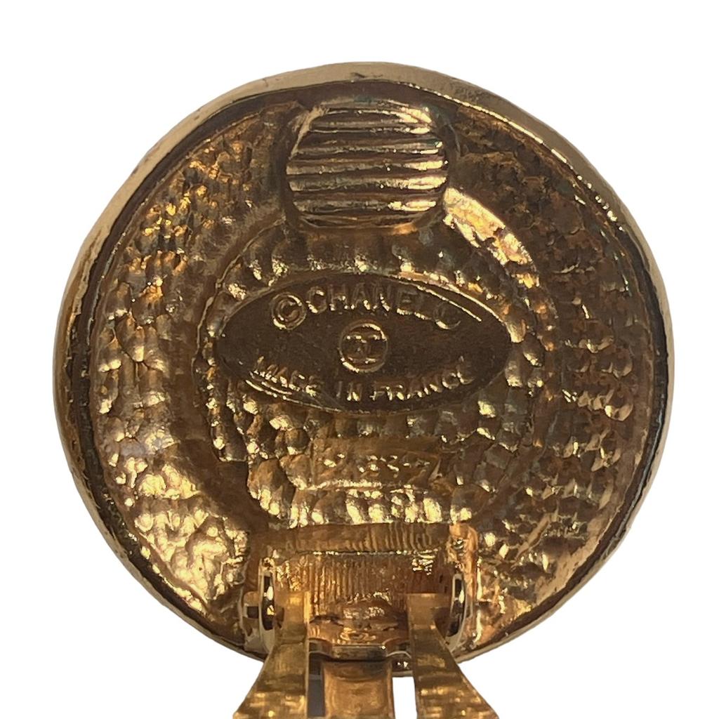 CHANEL Large vintage Earring Gold Plated gold Women Used