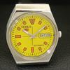 JAPAN 6309A VINTAGE SEIKO 5 AUTOMATIC MENS YELLOW COLOR DIAL WATCH A702739-1