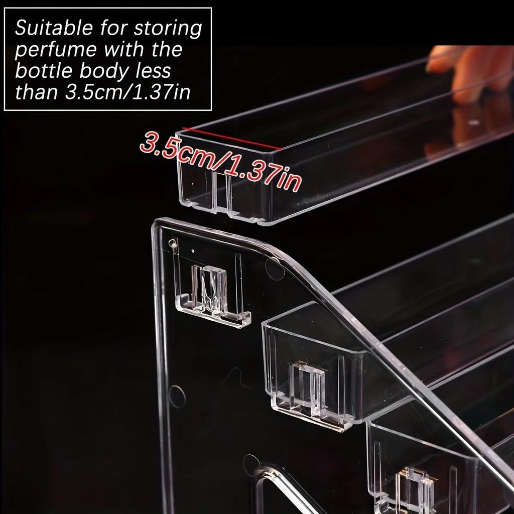 1pc Acrylic multilayer ladder transparent perfume display shelf Cosmetics store display shelf is suitable for lipstick organizer
