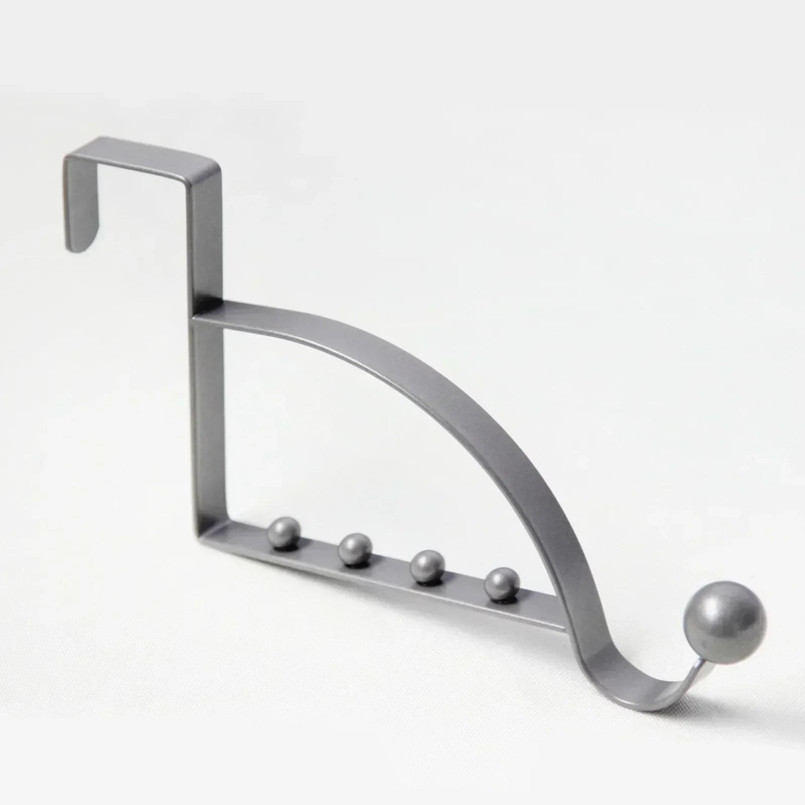 

Door Rear Hook Clothes Coat Hat Towel Hanger Door Back Wall Mounted Hooks Cabinet Wardrobe Metal Clothes Hat Home Storage сірий