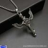 Halloween Rose Wing Titanium Steel Necklace Personalized Vintage Pendant Wind Hip Hop Necklace