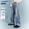 NVG YOUNG Men's Washed Straight Leg Jeans