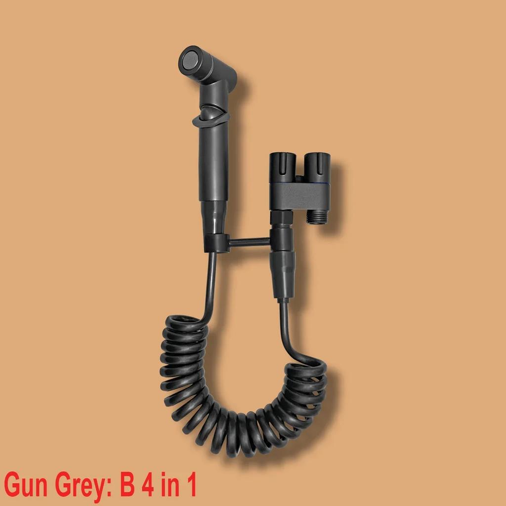Bidet Toilet Sprayer Set Spray Water Bathroom Handheld Bidet Sprayer Toilet Shower Double Outlet Angle Valve Toilet Accessories