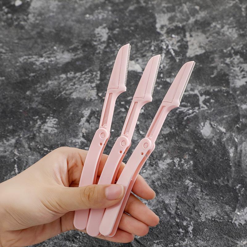 KELLY FACE Eyebrow Trimmer Set: Safety Folding Razors for Shaping & Makeup (3 Pieces).