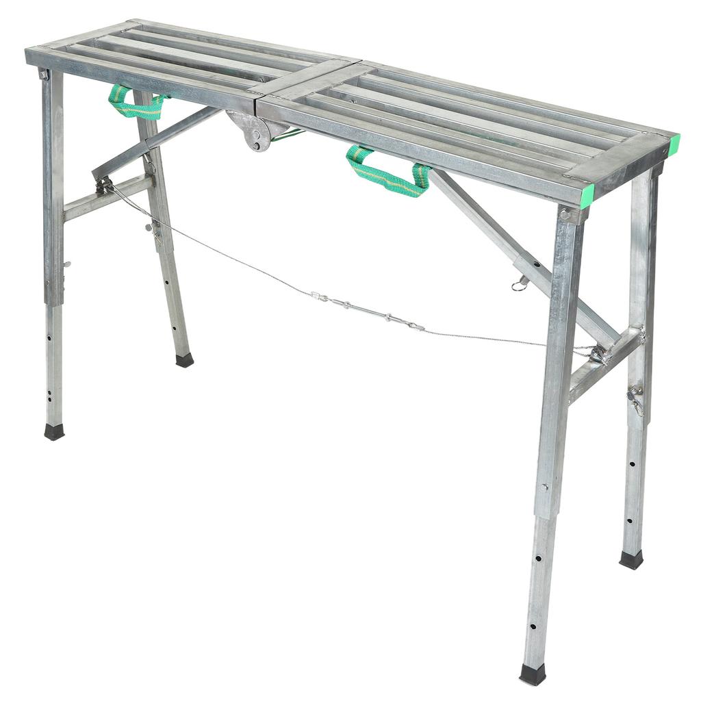 60-90cm Verstelbaar Opvouwbaar Werkplatform Aluminium Verdikt Steiger Gipsplaat Trapbank