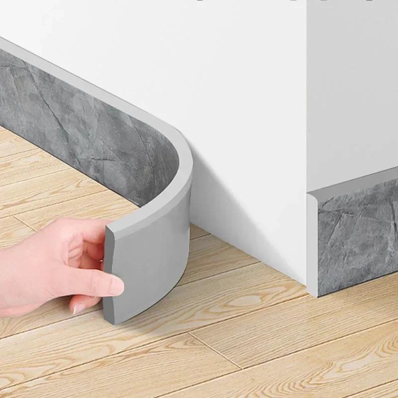 2M Waterproof Enclosure Self Adhesive Skirting Line 3D Wall Sticker Thickened Anti-collision Decoration Kid's Corner Line