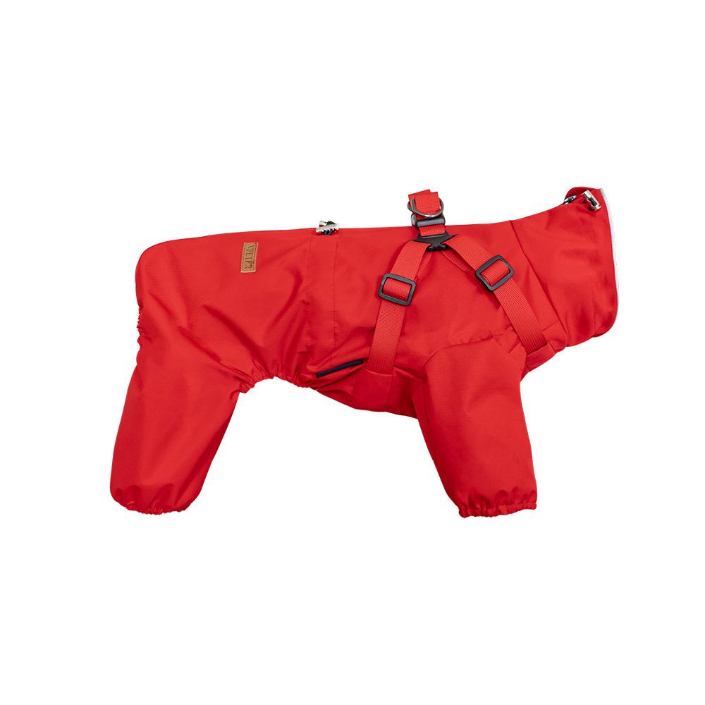 Medium & Small Dog Raincoat with Leash Hole - Waterproof & Reflective Puppy Jacket