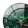 Non Ticking Battery Operated Round Wall Clock 12 Inches Modern Decorative Clock, Marbling