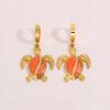 Ocean Style Sea Turtle Enamel Dangle Earrings - Women's Stainless Steel Luxury