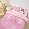 Comforter Homewish Princess Bowknot For Girls Cute Kawaii Bow Ribbon Set Glitter Stars Bedding Set