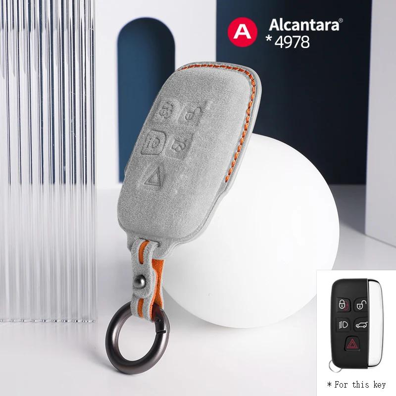 Interior Mouldings For Jaguar XE XF E Pace F Pace A9 A8 A9 X8 XJ XFL XJL Car Key Case Keychain Suede Cover Shell Protector Inter