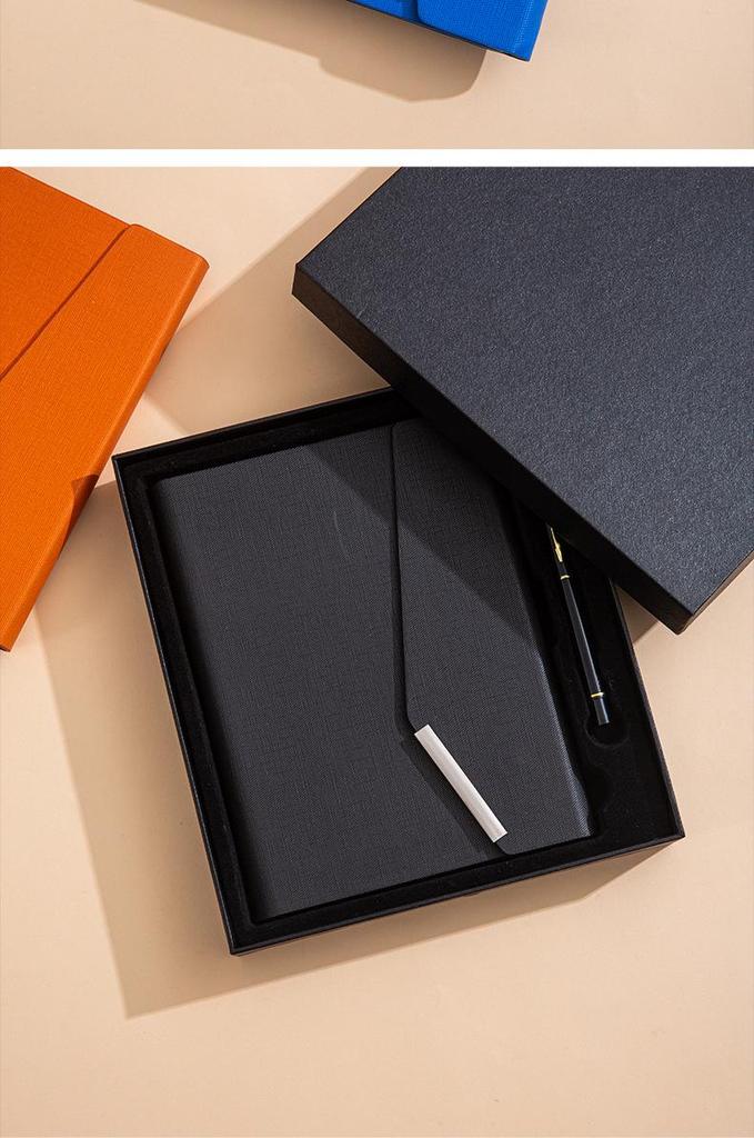 A5 Business Hardcover Notizbuch Geschenkset: Nachfüllbarer dreifach faltbarer Notizblock, Personalisierbares Souvenir.