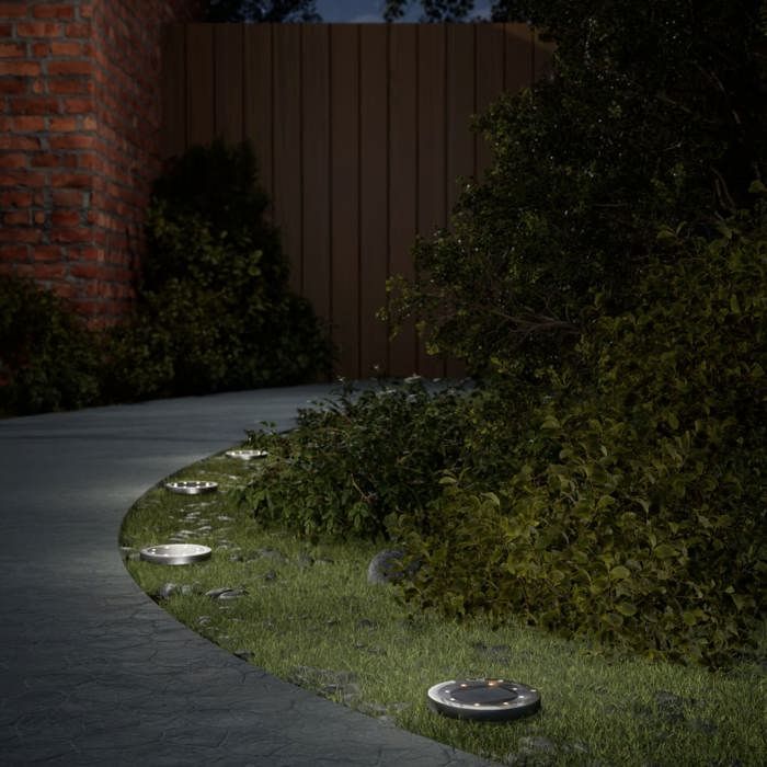 VidaXL Lampes solaires de sol et piquets de sol extérieur 4 pcs, éclairage solaire au sol, éclairage de paysage solaire à 4008200