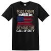 Soldier American Flag Beyond the Call of Duty T Shirt Military Tee