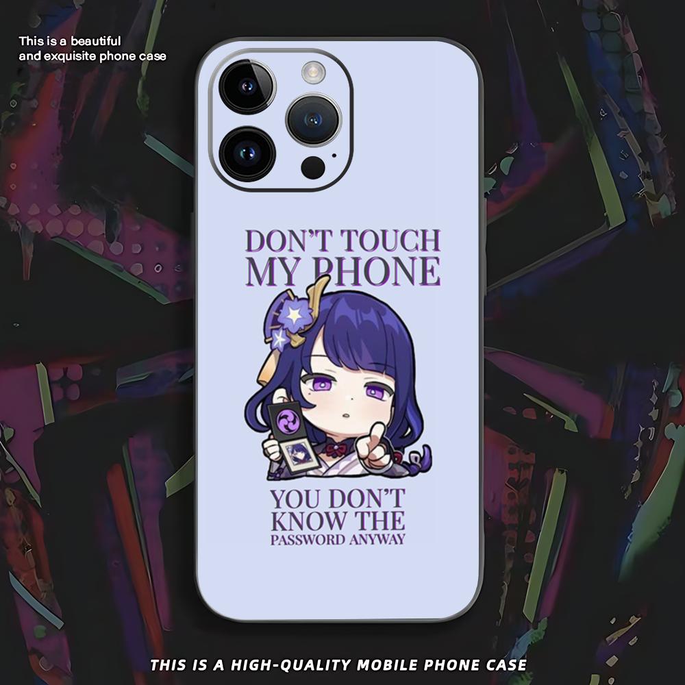 Genshin Impact Raiden Shogun Phone Case For iPhone 17 16 E 15 14 13 12 11 XS XR Plus Mini Pro Max Soft Black Shockproof Cover