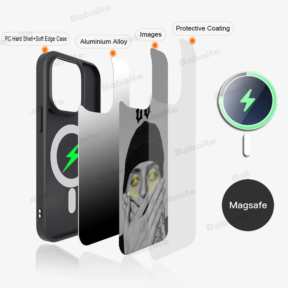 UK Drill Rapper Central Cee Phone Case Magnetic Case For IPhone 16 14 13 12 11 15 Pro Max Plus For Magsafe Wireless Charge Cover
