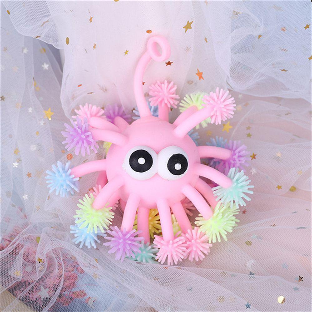 Stress Decompression Glow Flash Hedgehog Glow Flash Ball Ball Kids Toy Fidget Toys Squeeze Balls