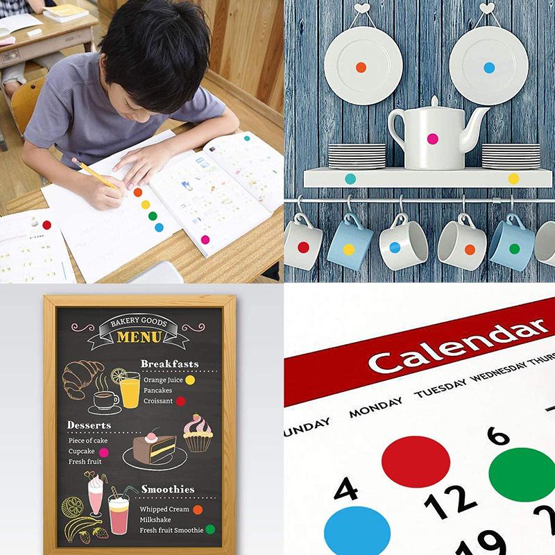 Colorful A5 Dot Stickers: Blank Round Adhesive Labels for Handwriting, Classification, and Sealing