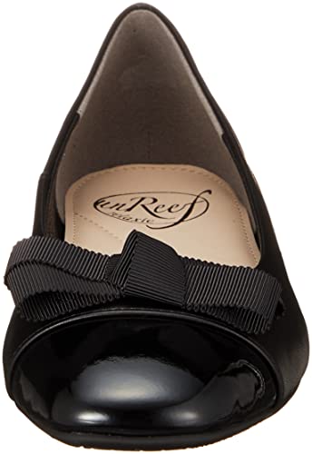 Unleaf Schleifenmotiv Zehenkappe Cutter Pumps, Damen, 3891, Schwarze Kombination, Größe 22,5 cm, 2E