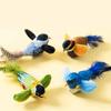 Toys Teaser Sticks with Simulated Chirping Bird, Self-Entertaining and -Boredom Gadgets for Kittens, Scratch-Resistant Pet Supplies