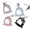 Porte-clés Housse de Badge Épinglette Kawaii Portable 58mm Collection Mignonne Fait Main Bricolage Remplissage Sac à Dos Organisateur de Badges Anime PVC Cadeaux