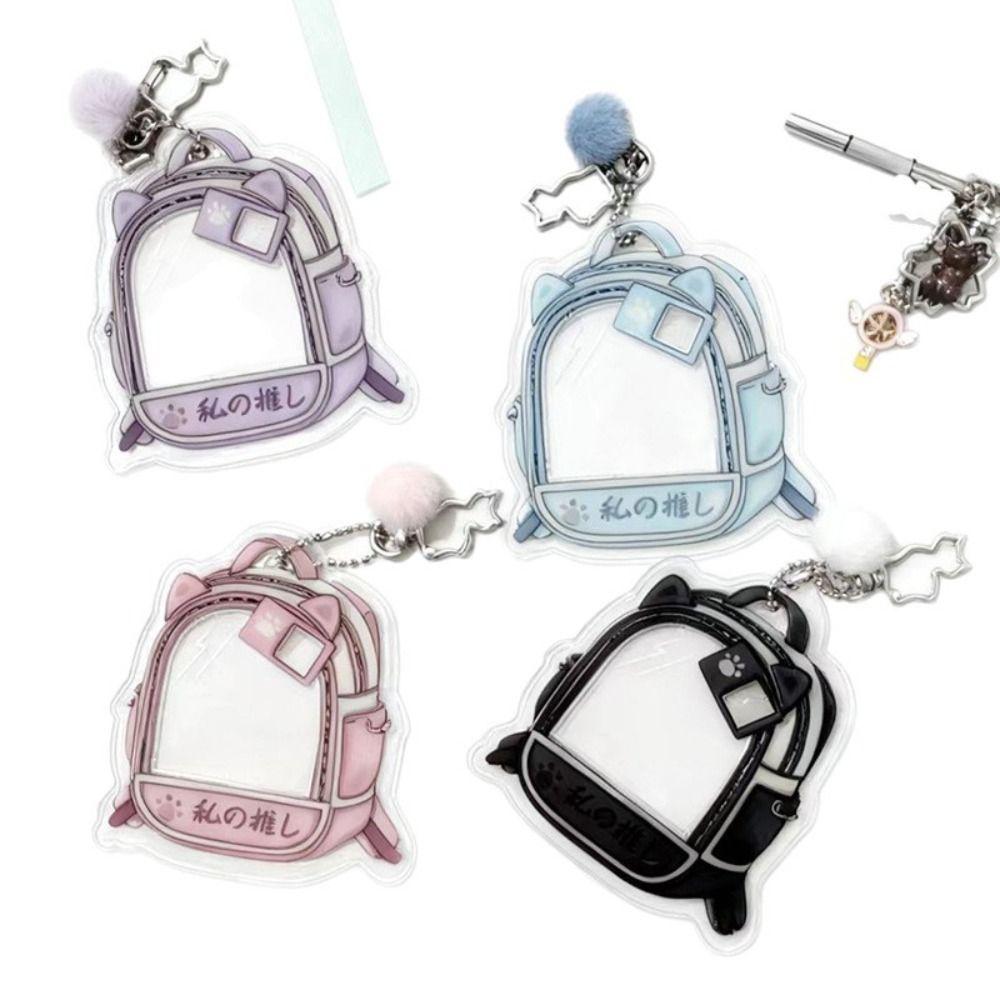 Porte-clés Housse de Badge Épinglette Kawaii Portable 58mm Collection Mignonne Fait Main Bricolage Remplissage Sac à Dos Organisateur de Badges Anime PVC Cadeaux