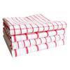 1Pc 50x70cm White Red Plaid Striped Cotton Tea Towel Kitchen Table Napkin Cleaning Cloth Xmas New Year Decor