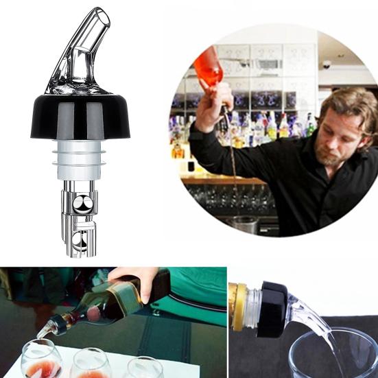Automatic Measured Wine Pourer Stopper Food-Grade Plastic Wine Liquor Bottle Cork for Precise 45ml Pouring Home Bar Tool Kit