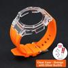 GA2100 watch Accessories Mod kit For Casio G-shock GA-2100 2110 Watch Scale Ring Metal dial Set | Steel case rubber strap Parts