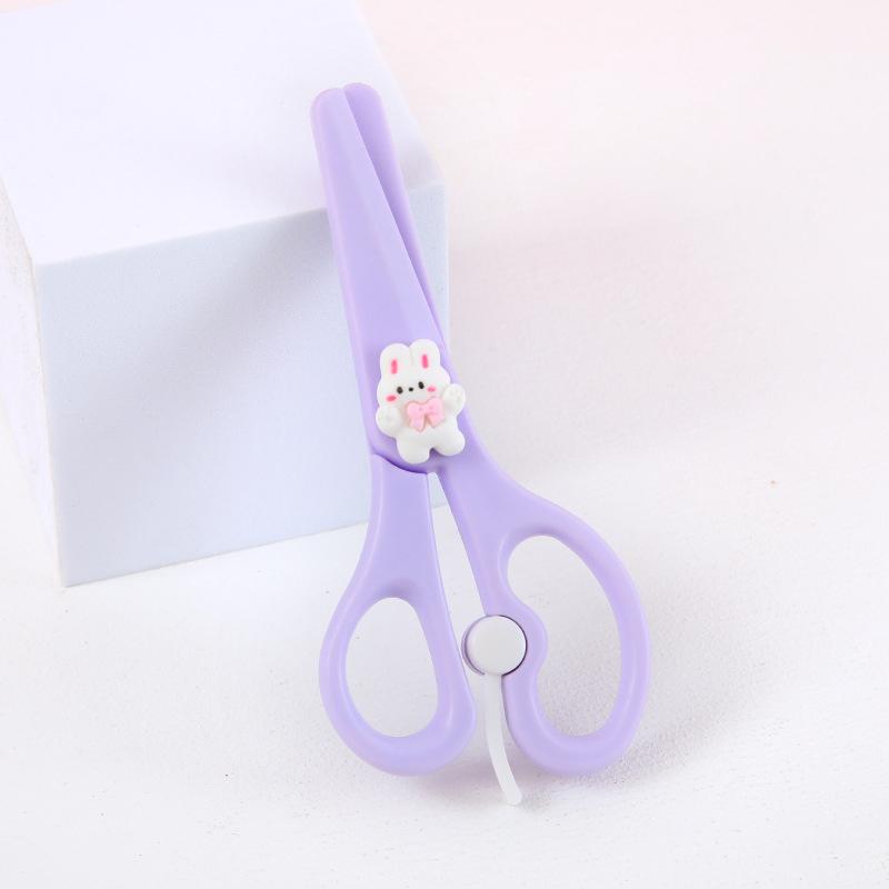 Tesoura de Papel Desenho Animado Para Crianças Coração Fofo Feminino Segura Para Crianças Não Machuca Tesoura de Papel Multifuncional Faca de Artesanato para Estudantes