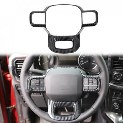 Carbon Fiber Style Outlook Steering Wheel Interior Cover Trim for Ford F-150