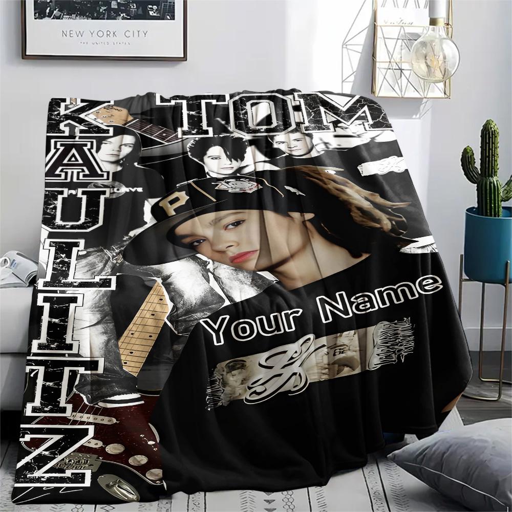 1 Stück Personalisierte Decke mit Tom Kaulitz Muster, Flanelldecke, Geeignet für alle Jahreszeiten, für Heimdekoration, Wärme und Komfort, Geschenke, Weihnachtsgeschenk -HE221