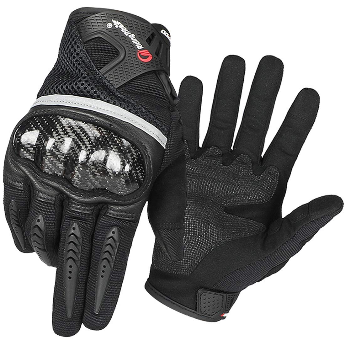 Motorcycle Gloves, Summer, Mesh Gloves, For Summer, Carbon Fiber, Motorcycle Gloves, Smartphone Compatible, For XXL чёрный