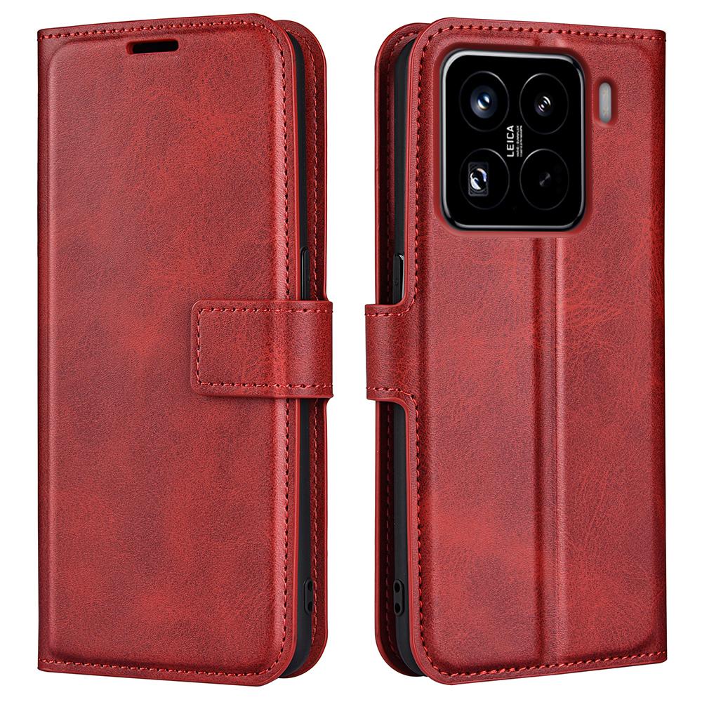 For Xiaomi 15 Pro Stand Case Anti-Scratch Calf Texture Leather Phone Cover
