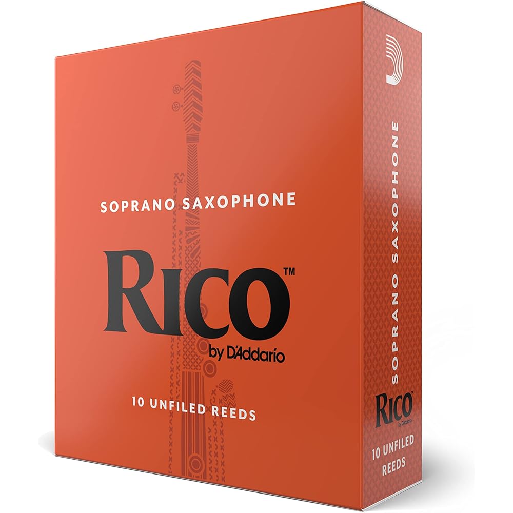D'Addario WoodWinds Daddario Reed for Soprano Saxophone RICO RIA1030 [Hardness: 3.0] Pack of 10 [...