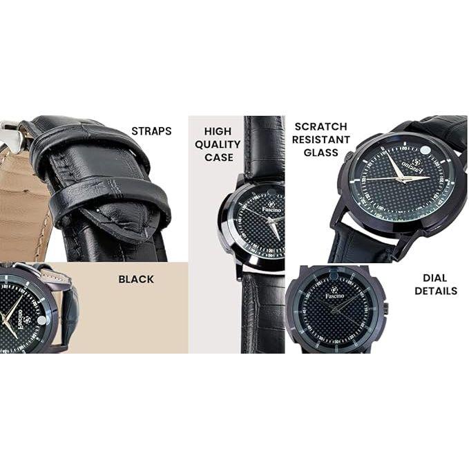 Man’s Gift Set | Combo with Wrist Watch, Reversible Belt, Leather Wallet & Long-Lasting Perfume | Gift For Man |