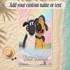 Beach TowelShaun the Sheep Custom Name Text Personalized Soft Towel for Beach Pool Indoor Home Decor Gift
