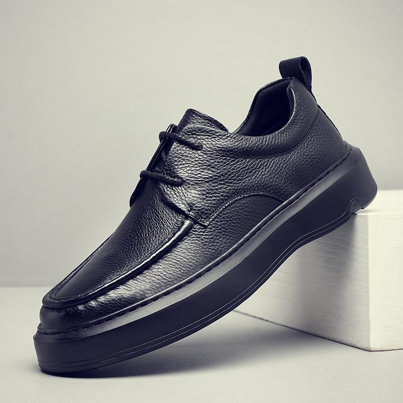 2025 new men's first-layer cowhide loafers are soft and breathable, one-pedal, versatile, fashionable and comfortable, and do not grind feet