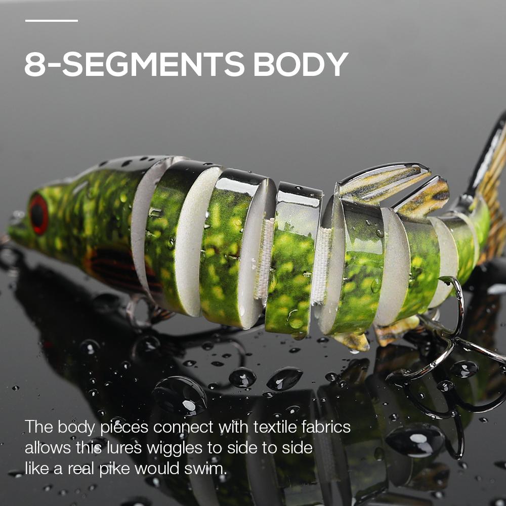 10cm/12.5cm Pike Wobblers for Fishing Artificial Bait Hard Multi Jointed Swimbait Crankbait Lifelike Fishing Lure Tackle